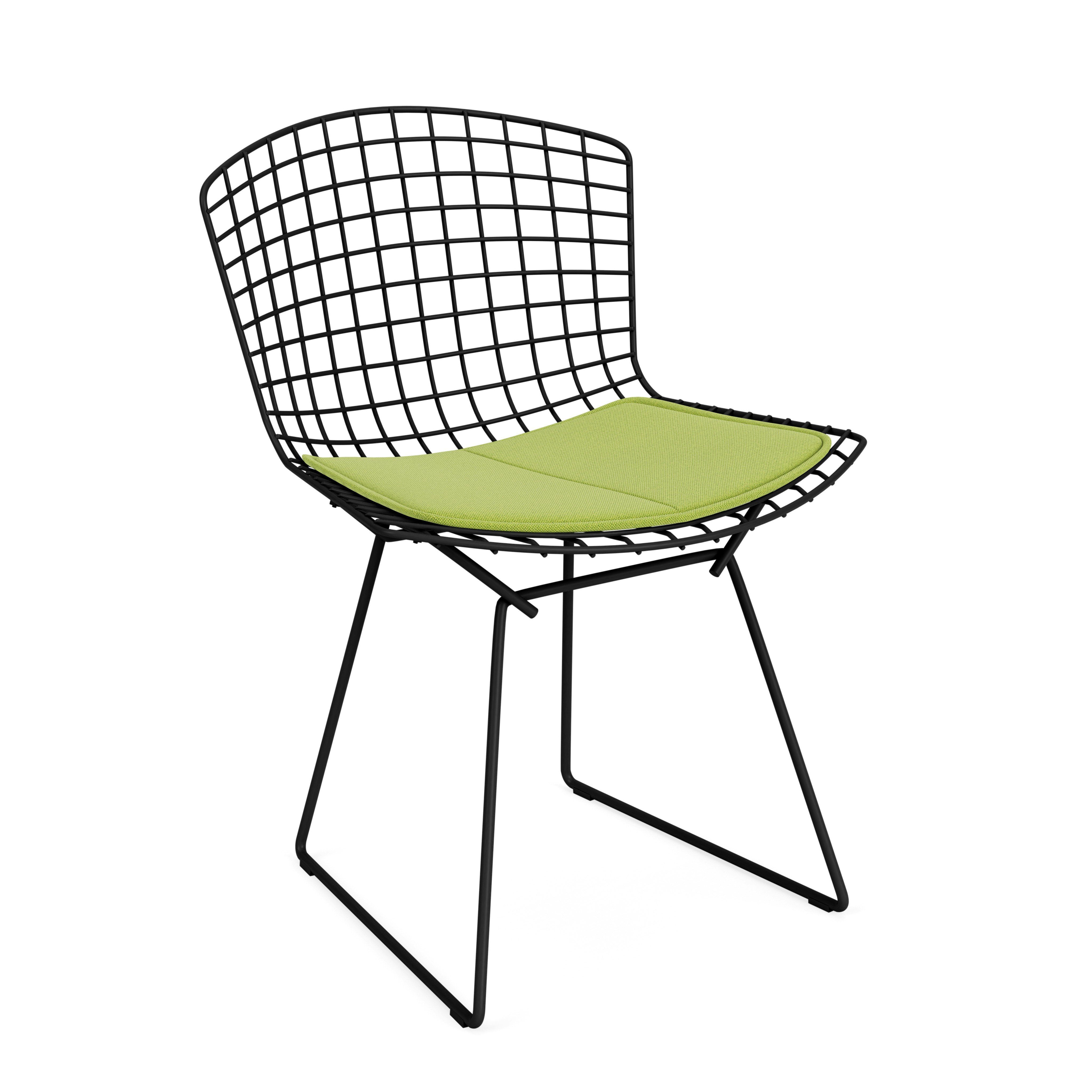 Bertoia Side Chair- Seat Pad, Black, Hourglass, Spring