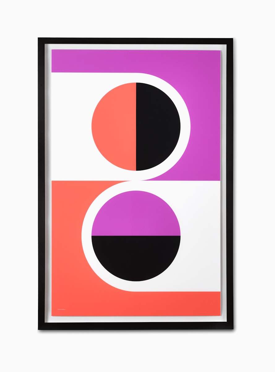 Nelson Pop Art Two Split Circles Framed Poster