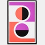 Nelson Pop Art Two Split Circles Poster