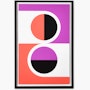 Nelson Pop Art Two Split Circles Poster Nelson Pop Art Two Split Circles Framed Poster