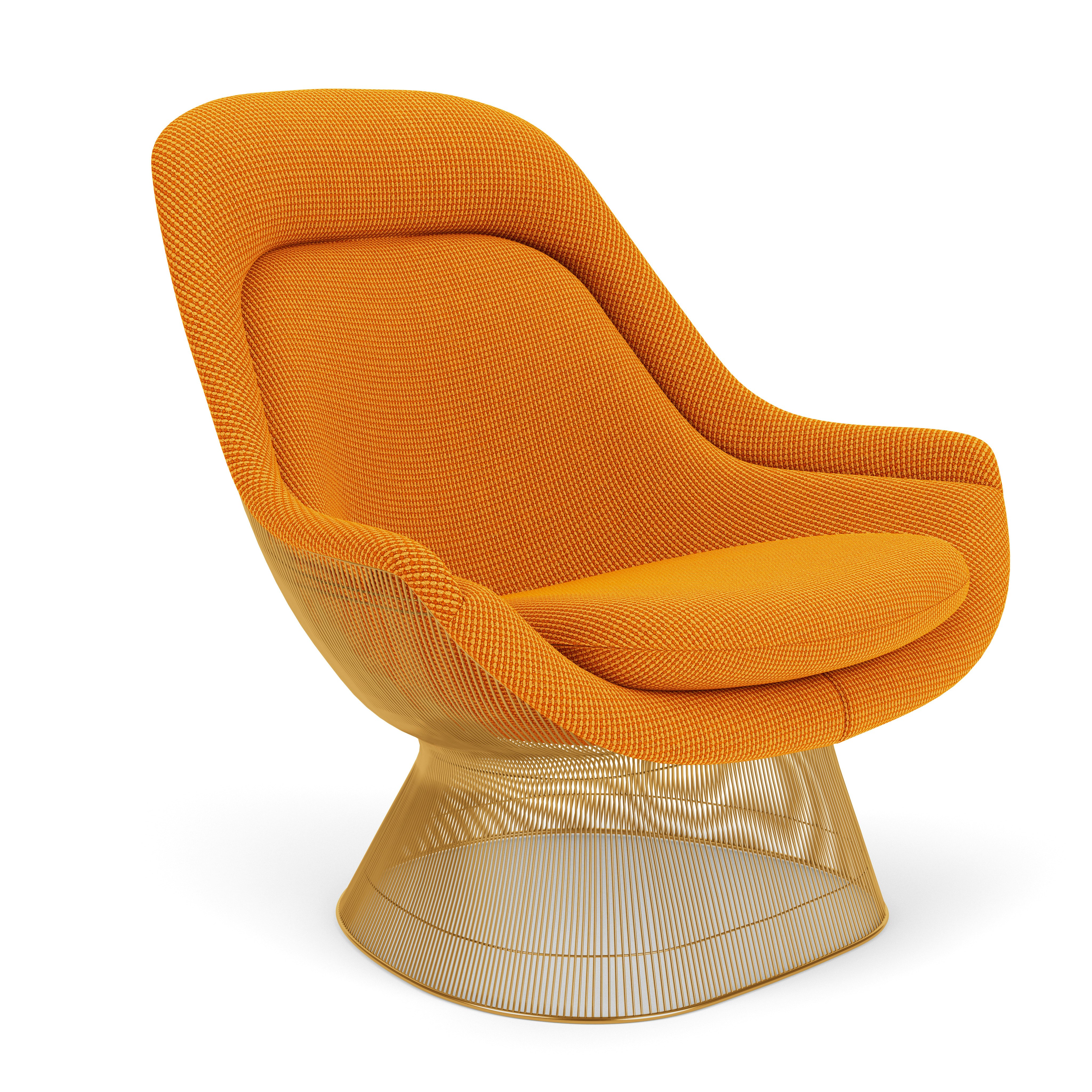 Platner Easy Chair - Gold,  Cato,  Orange