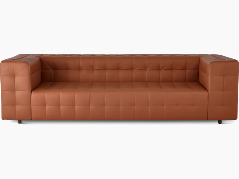 A Rapport three-seat sofa upholstered in leather.