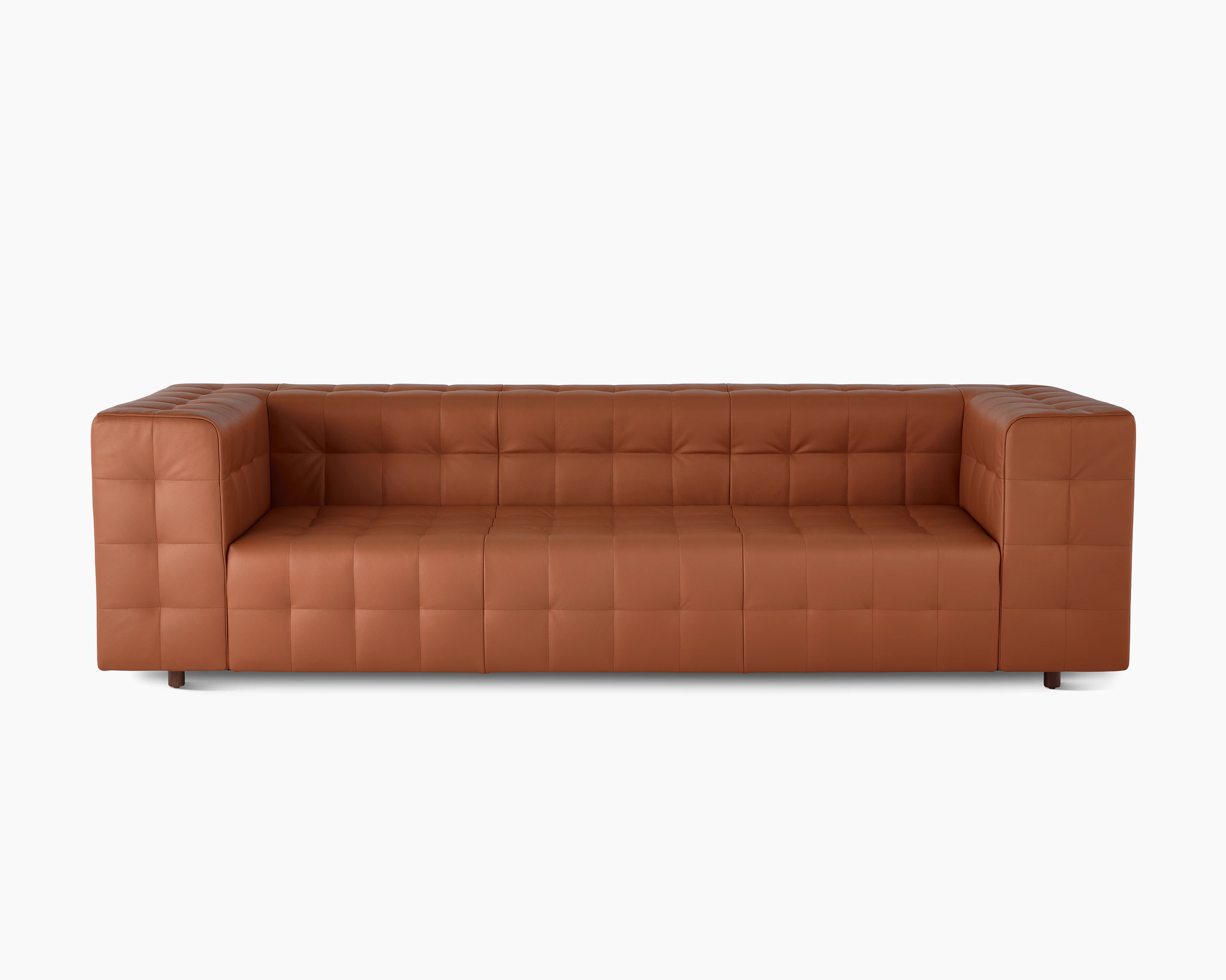 A Rapport three-seat sofa upholstered in leather.