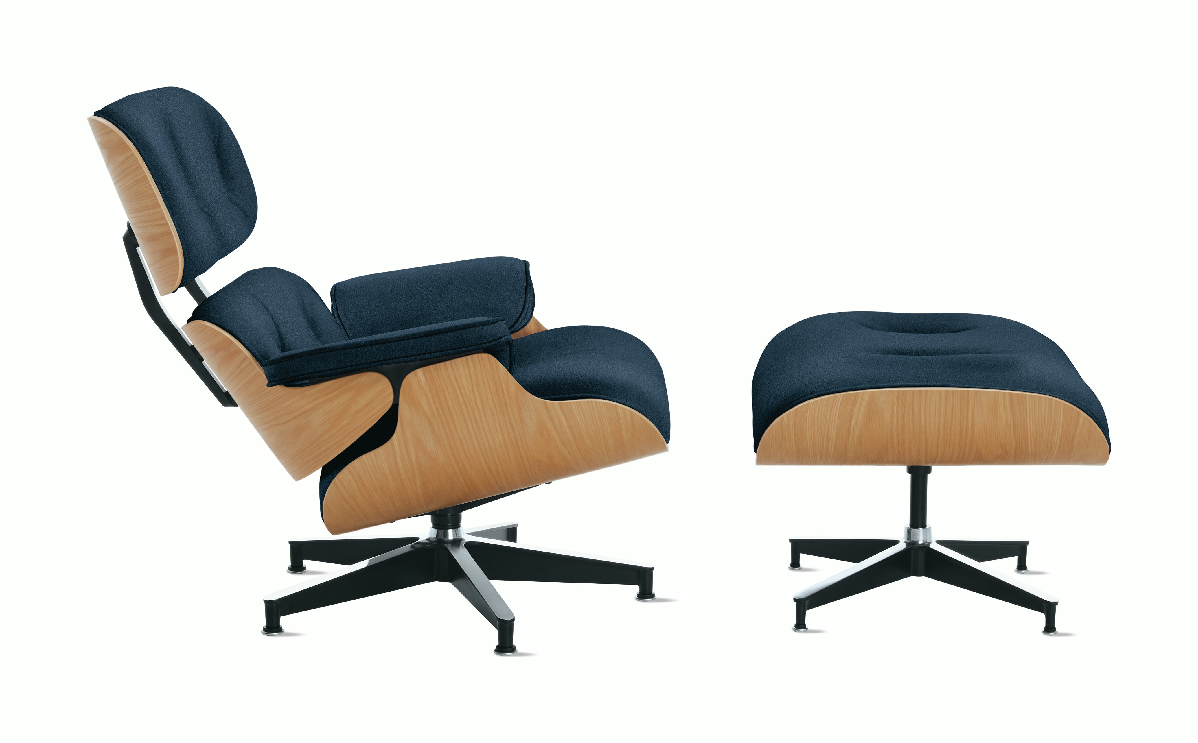 Eames Lounge and Ottoman in Prone and Stow leathers