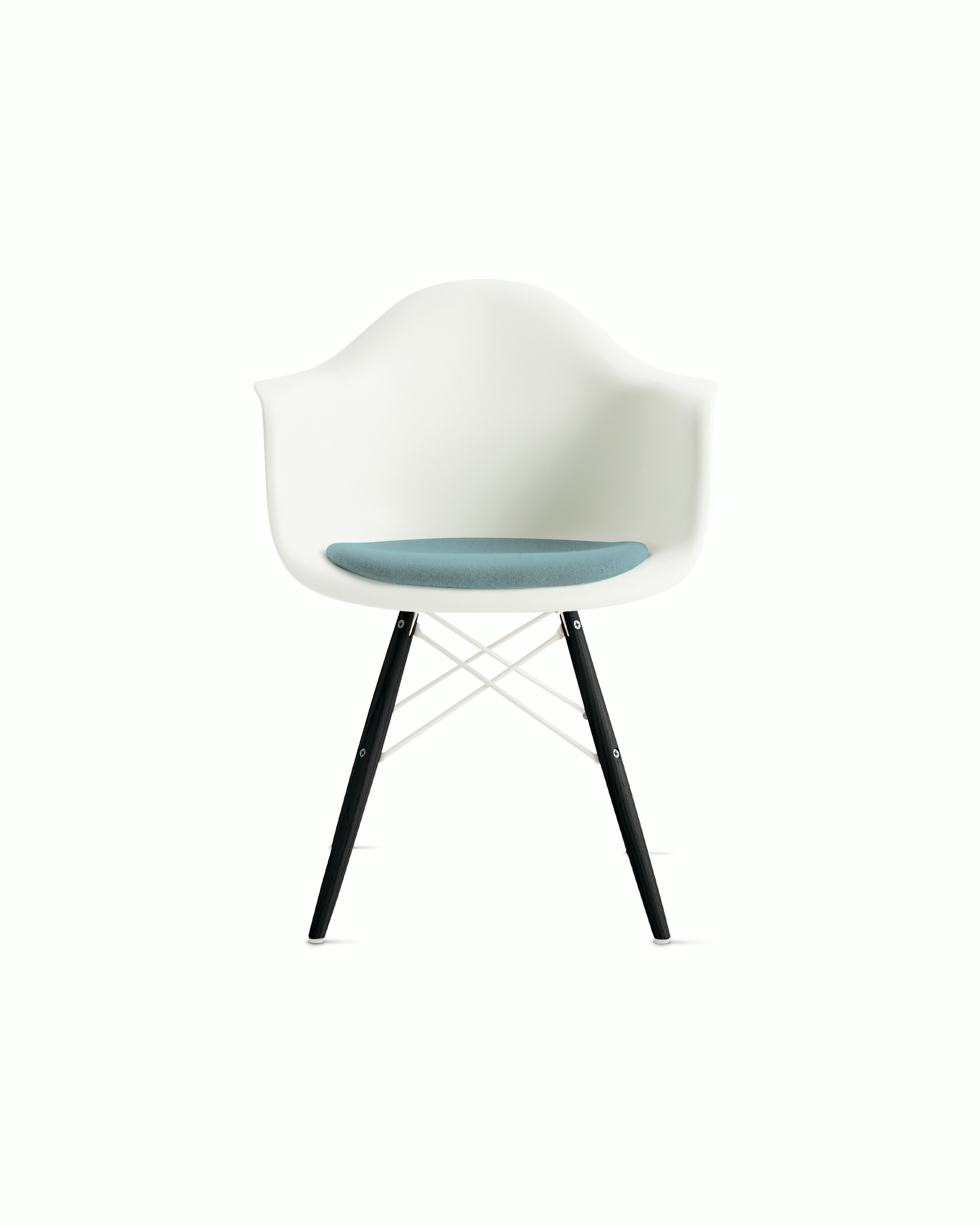Eames Molded Plastic Armchair with Seat Pad