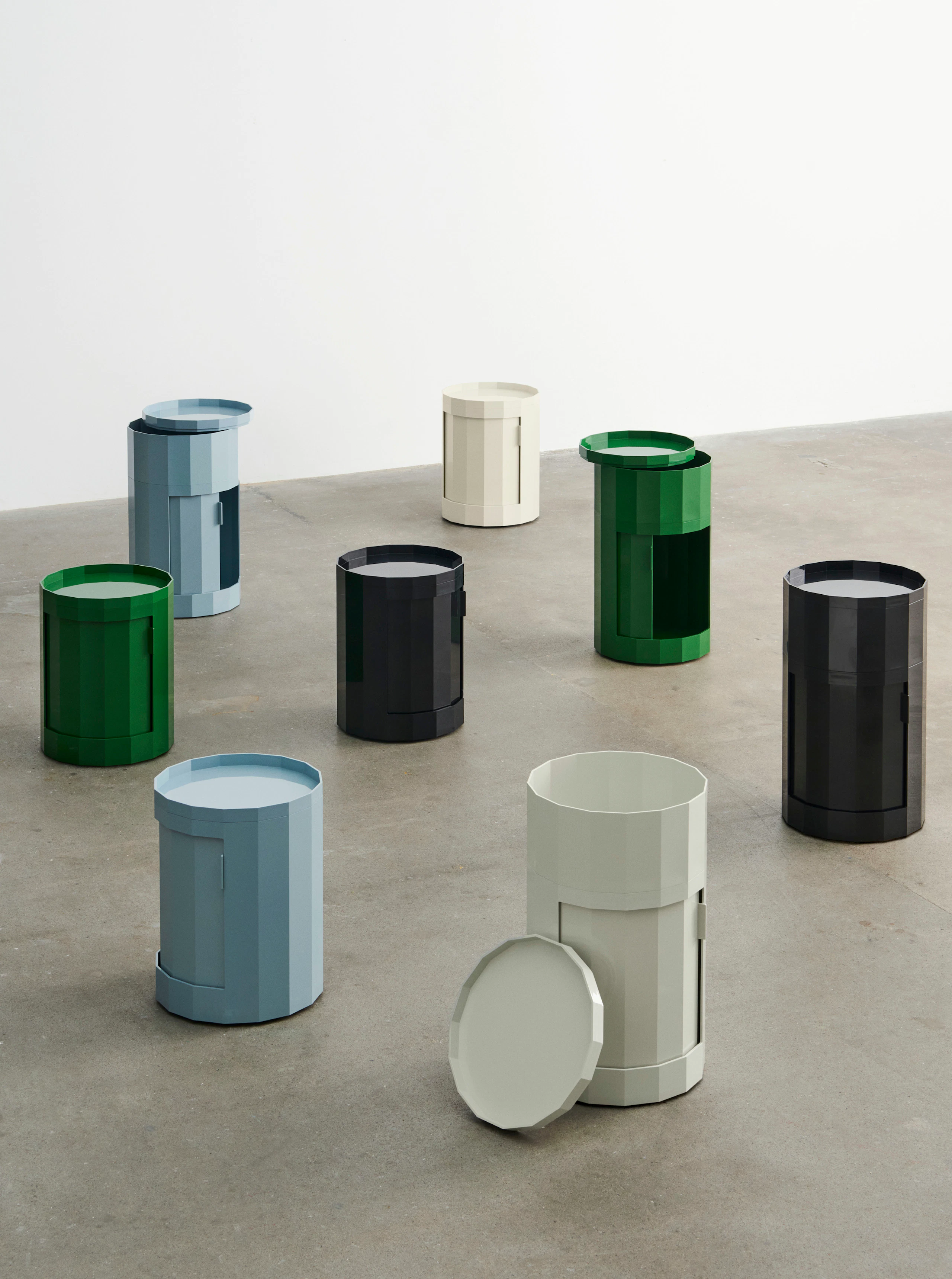 Facet Storage Cabinet - Tall, Misty Grey