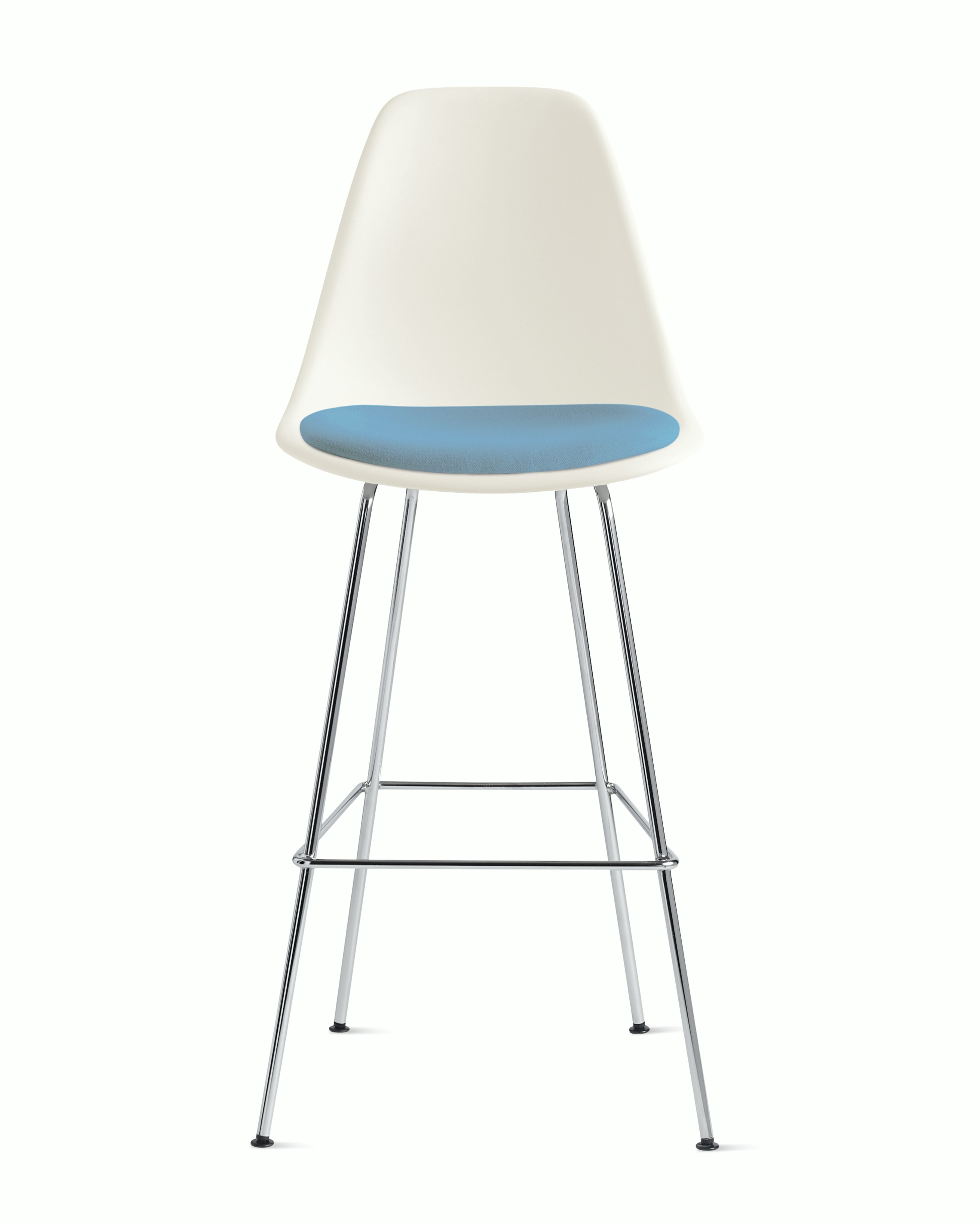 Eames Molded Plastic Stool with Seat Pad