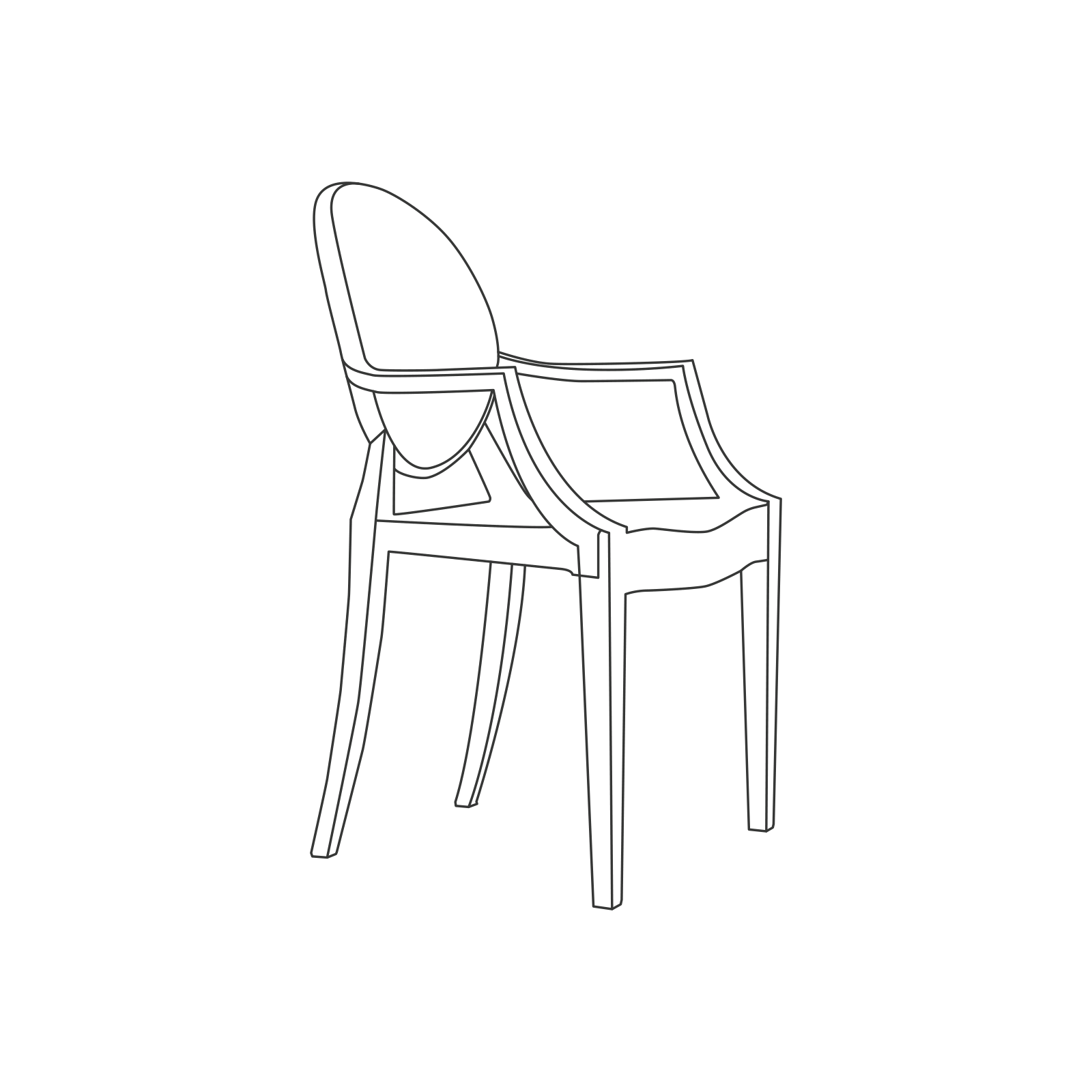 dwr ghost chair