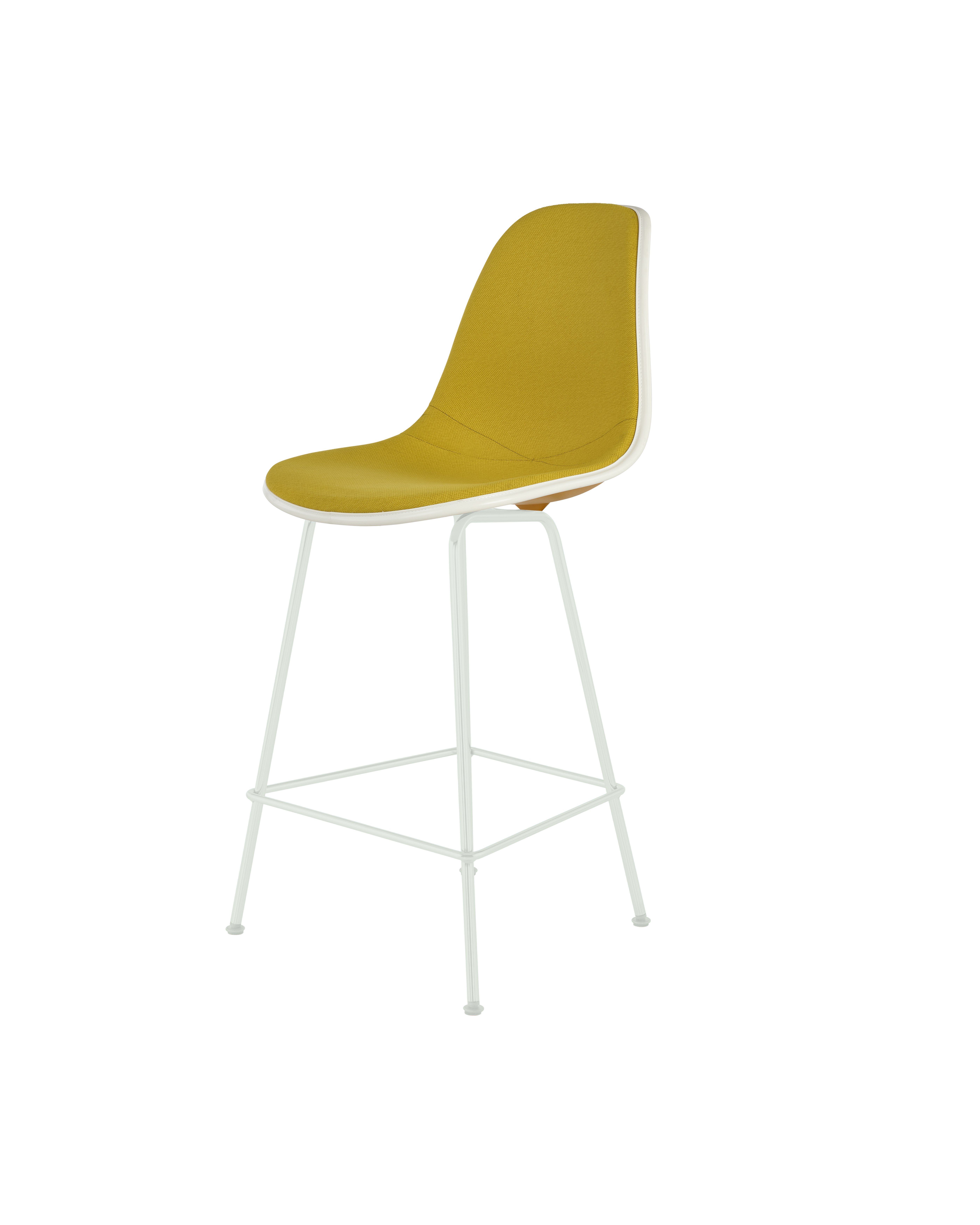 Eames Upholstered Molded Plastic Stool