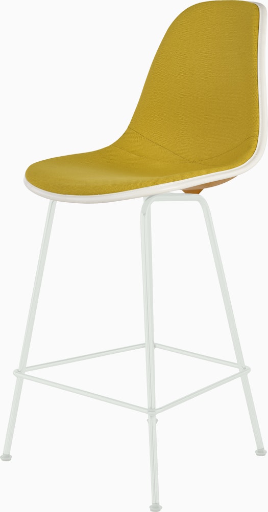 Eames Upholstered Molded Plastic Stool