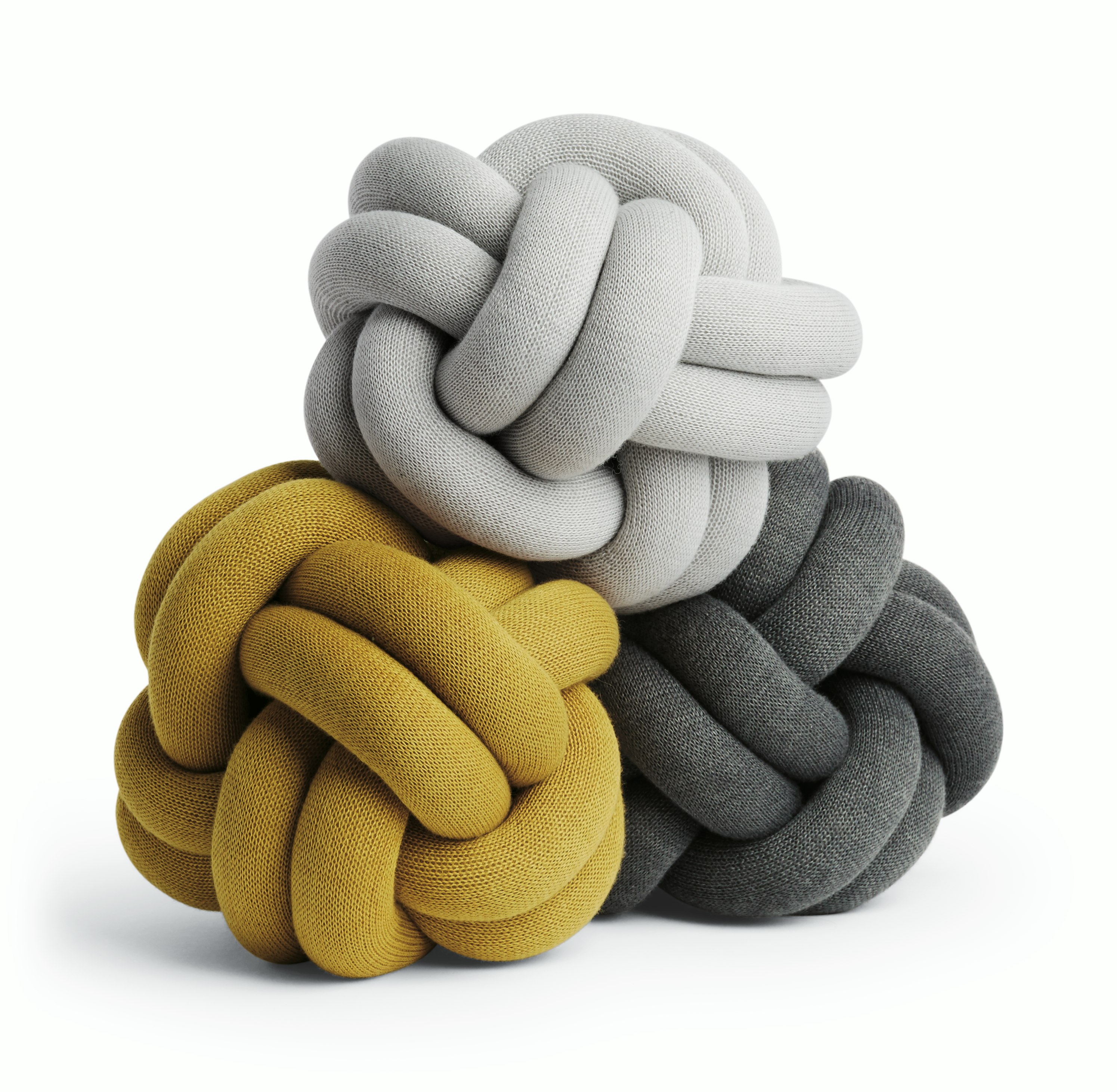 yellow knot pillow
