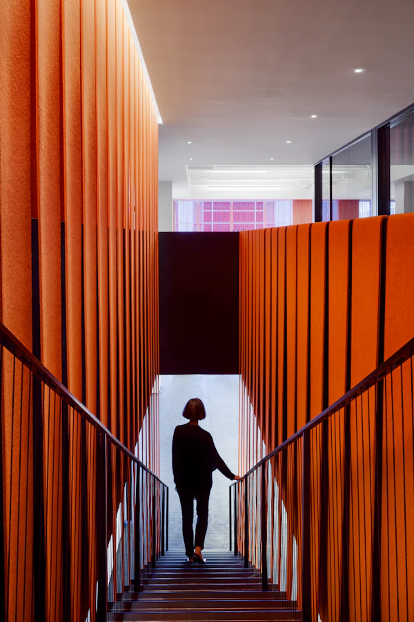 Escalera del showroom Knoll en Nueva York