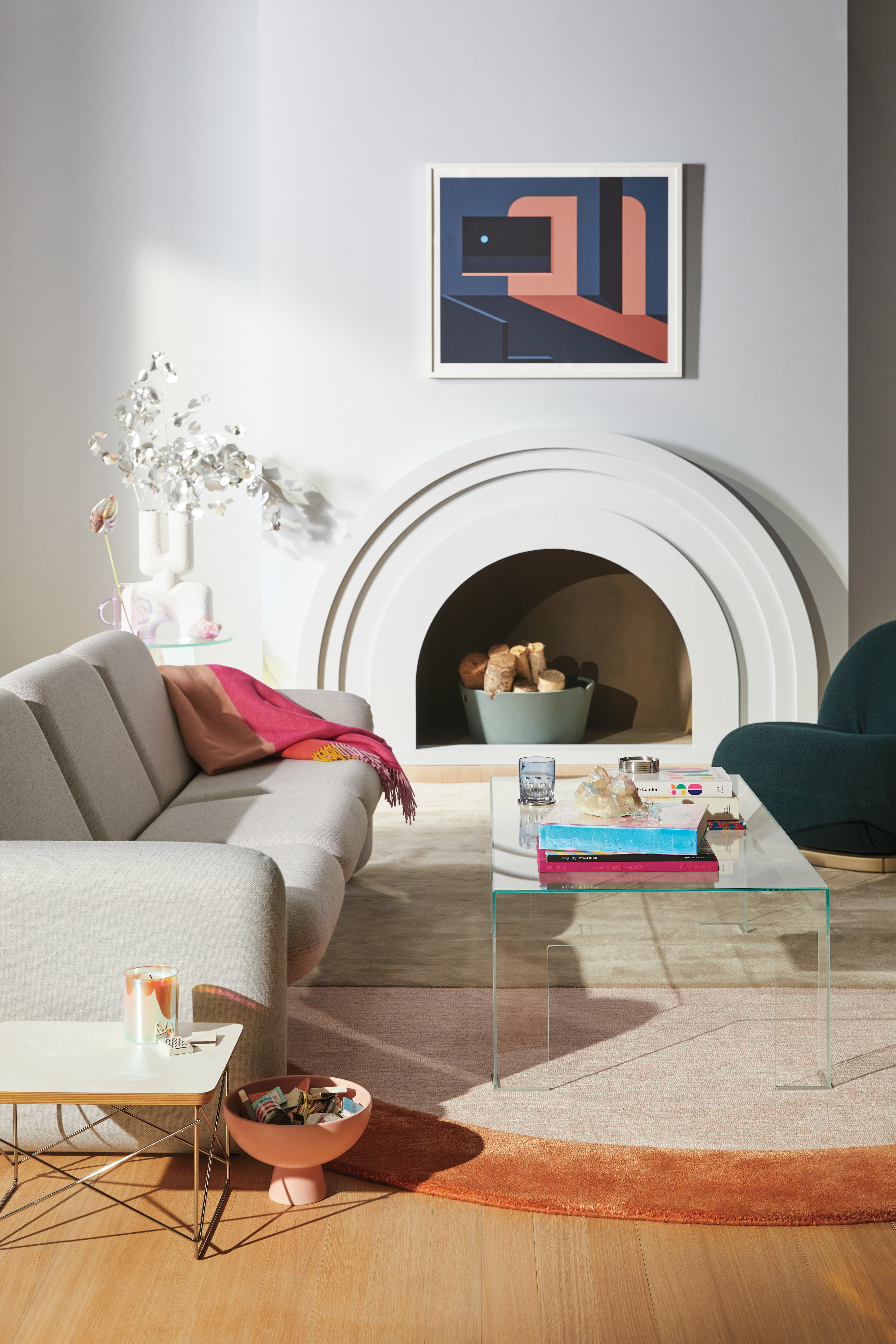 Wilkes Modular 3 Seat Sofa, Pacha Chair and Atlantis Tavoli Coffee Table living room - Hanukkah Version