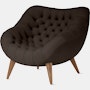 Rohde Easy Chair - Walnut,  Prone Leather,  Java