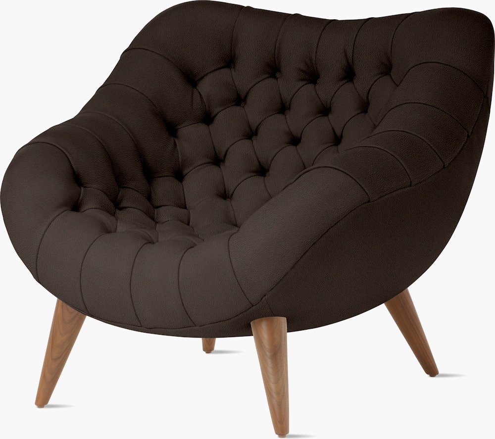 Rohde Easy Chair - Walnut,  Prone Leather,  Java